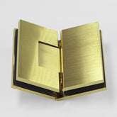 Forge Frameless Shower Hinge Heavy Duty Adjustable Glass to Glass 135 Degrees - NERO Brushed Gold